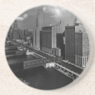November 1939:  The city of Chicago Drink Coaster