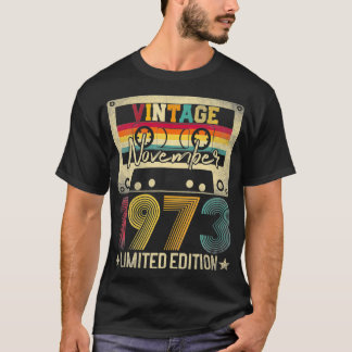 November 1973 49th Birthday Gift Limited Edition V T-Shirt