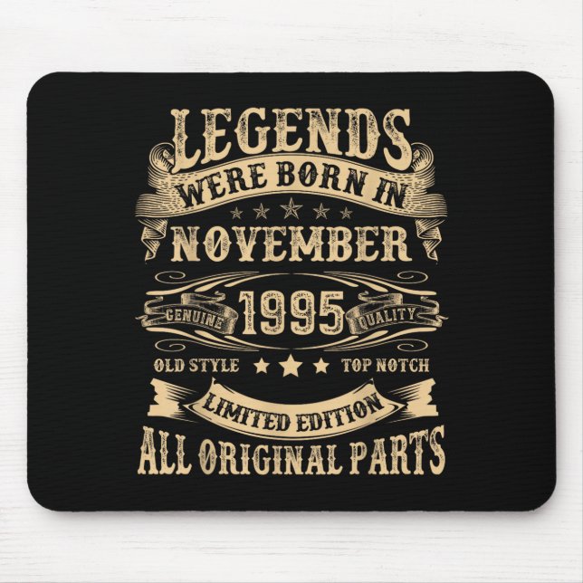 November 1995 30 Year Old Bday For Men 30th Birthd Mouse Pad (Front)