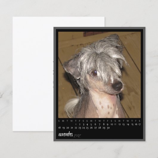 november 2012 calendar (Front/Back)