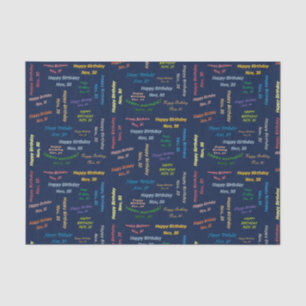 November, 30 Birthday Tissue Paper
