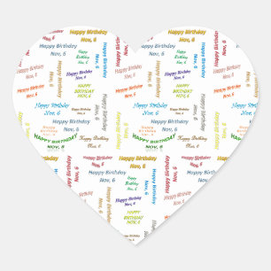 November, 6 Birthday Sticker
