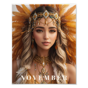 *~* NOVEMBER AP53 Birthday Topaz Birthstone Photo Print