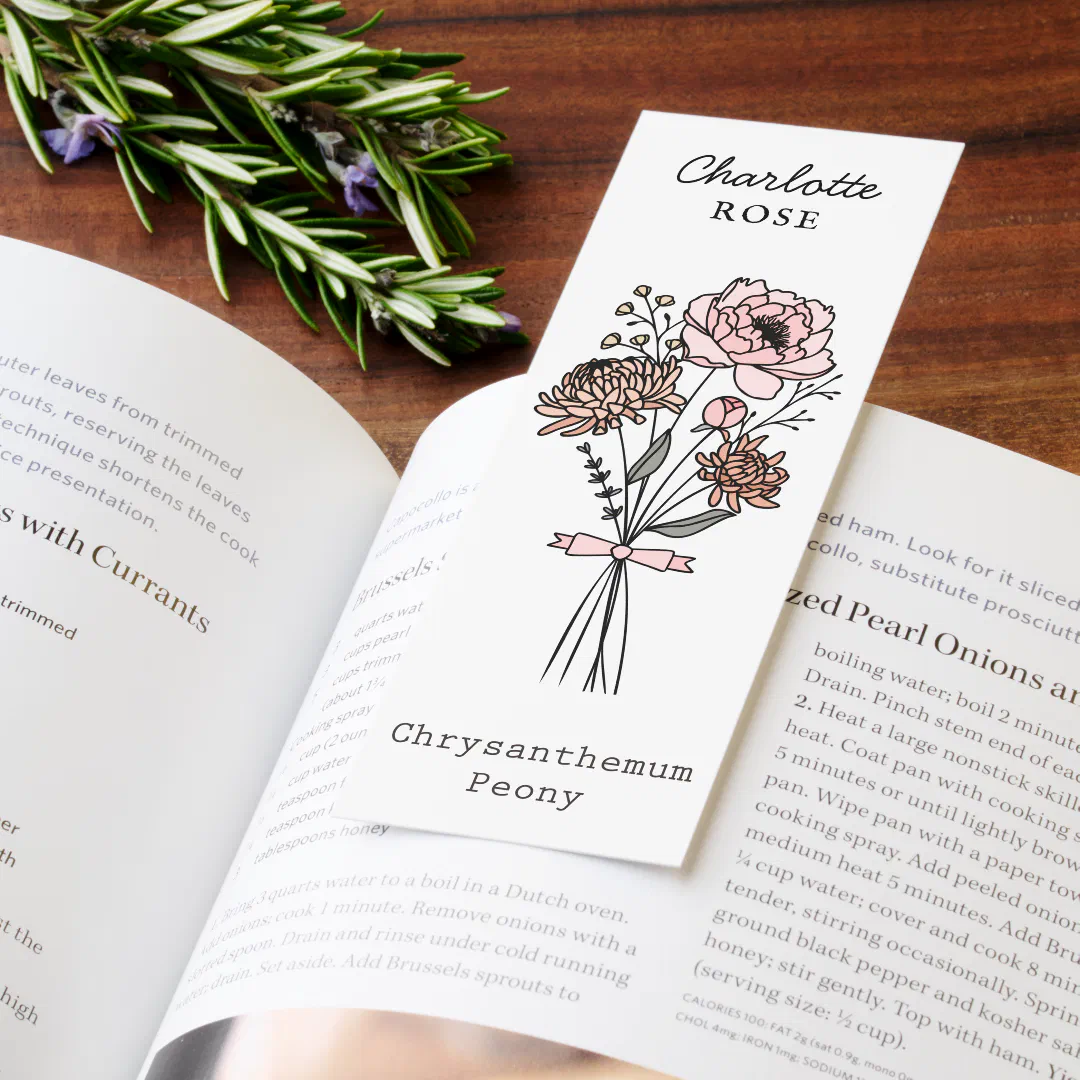 November Birth Month Flower Personalized Bookmarks

