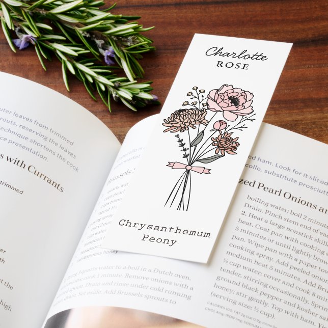 November Birth Month Flower Personalized Bookmarks (Book)