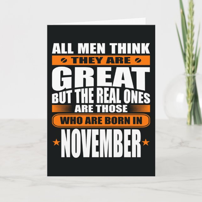 November Birthday (Add Your Text) Card (Front)
