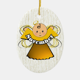 November Birthday Angel Ceramic Ornament