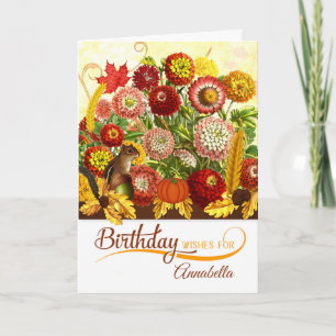 November Birthday Chrysanthemum Garden with Name Card