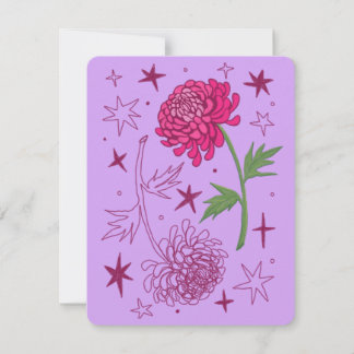 November Birthday Month Card (Chrysanthemum)