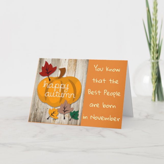 ***NOVEMBER*** BIRTHDAY WITH SOME LOVE AS WELL CARD (Front)