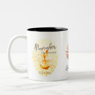 November Birthstone and Flower Coffee Mug