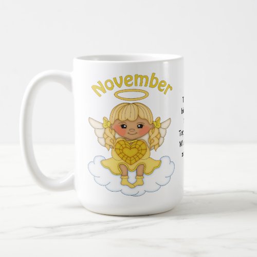November Birthstone Angel Blonde Coffee Mug