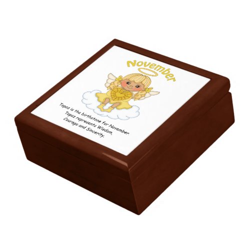 November Birthstone Angel Blonde Gift Box