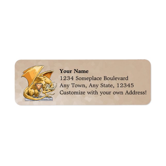 November Birthstone Dragon - Topaz Label (Front)