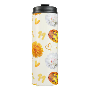 November Birthstone & Flower Citrine & Chrysanth Thermal Tumbler