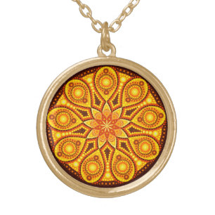 November Birthstone Topaz Mandala Necklace