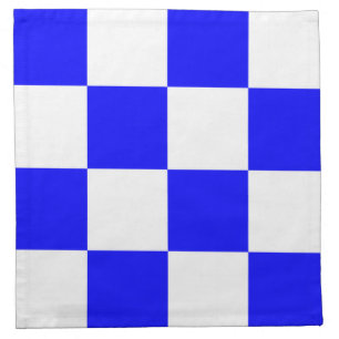 NOVEMBER Blue White Checkered Square Napkin