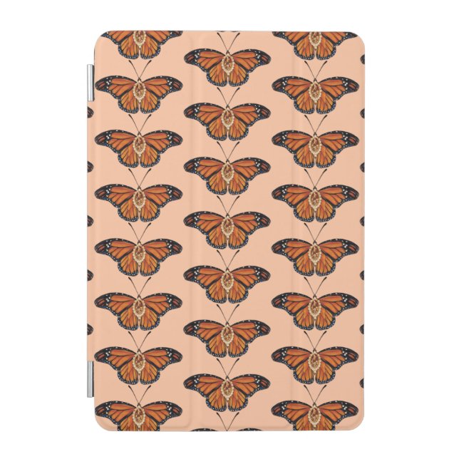 November Citrine Monarch Butterfly Pattern Design iPad Mini Cover (Front)
