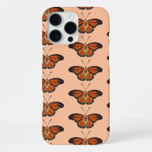 November Citrine Monarch Butterfly Pattern Design