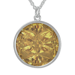 November Citrine Yellow Birthstone Necklace
