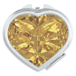 November Citrine Yellow Topaz Birthstone Mirror