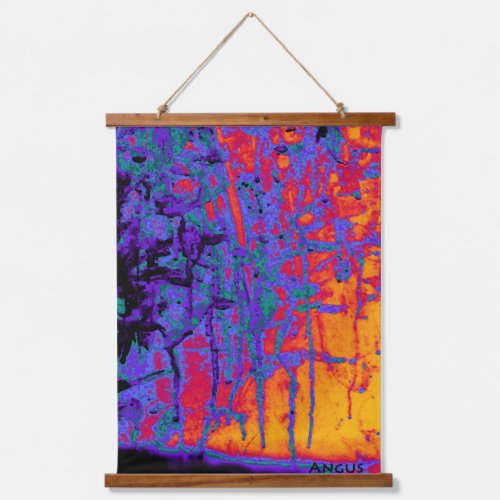 November Door blazing colors with art by Angus  Hanging Tapestry