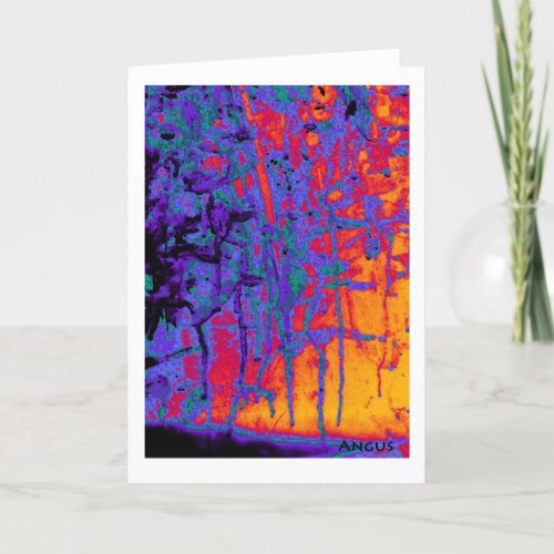 November Door bright rich color abstract art Note Card