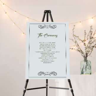 "November Elegance" Customizable Wedding Ceremony Foam Board