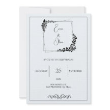 "November Elegance" Customizable Wedding Invitati