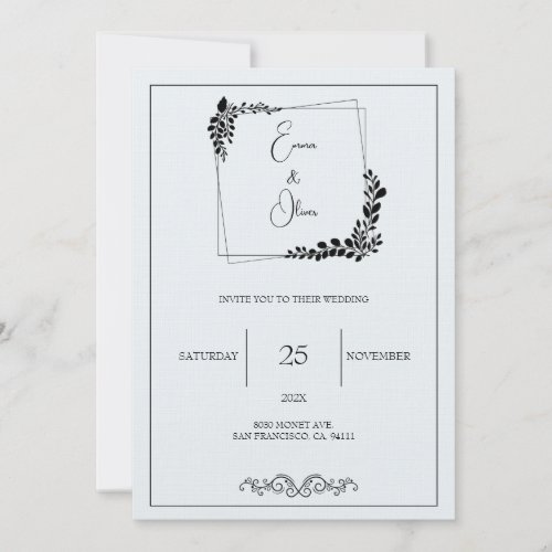 November Elegance Customizable Wedding  Invitati Invitation