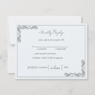 "November Elegance" Customizable Wedding RSVP Invitation