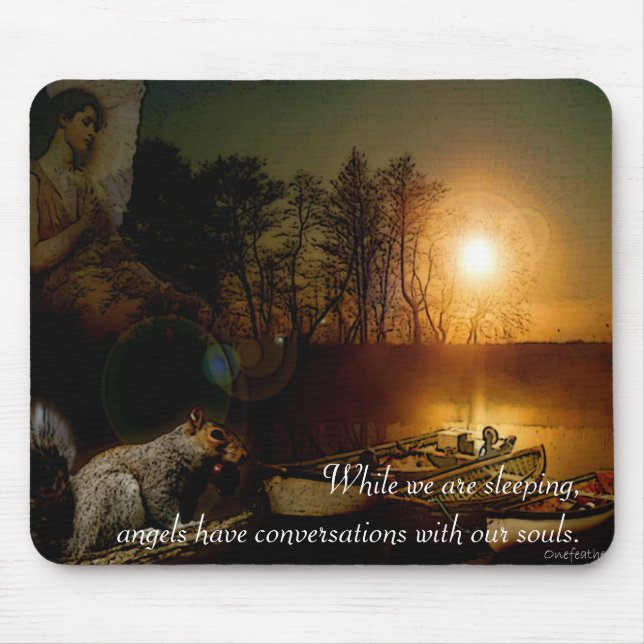 November Evening Angel Mouse Pad (Front)