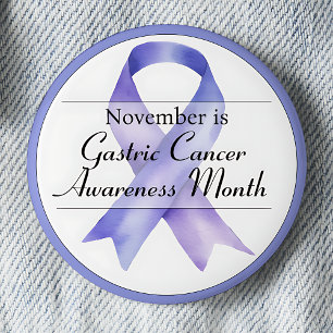 November Gastric Stomach Cancer Awareness Month Button