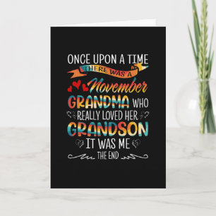 November Grandma Who Really Loved Her Grandsons Card