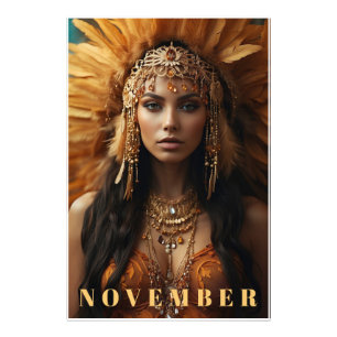 *~* NOVEMBER Headdress Topaz Birthstone AP53 Photo Print