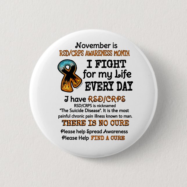 November...I Fight Button (Front)