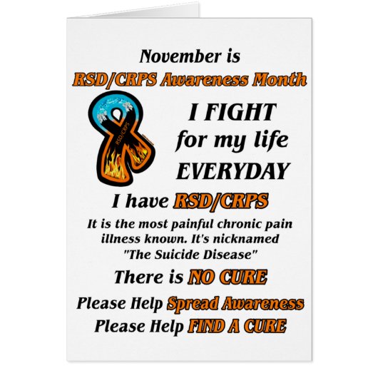 November...I Fight,,,RSD/CRPS Cards (Front)
