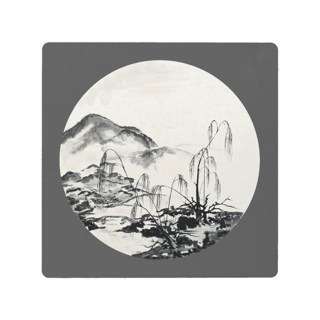 November in Jiangsu Metal Print (Front)
