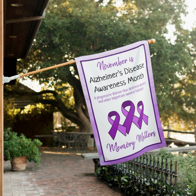 November is Alzheimer's Disease Awareness Month House Flag (In SItu)