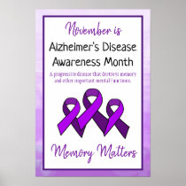 November is Alzheimer's Disease Awareness Month Poster