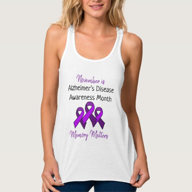 November is Alzheimer's Disease Awareness Month Tank Top (Front)