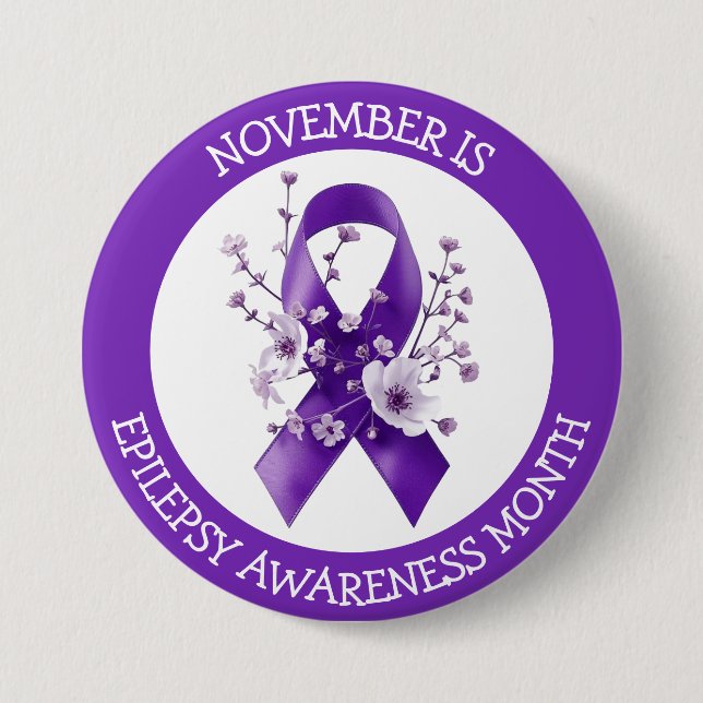 November is Epilepsy Awareness Month Button (Front)