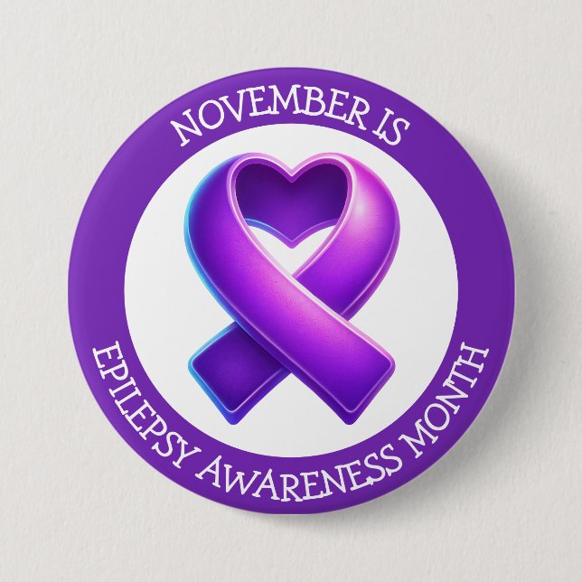 November is Epilepsy Awareness Month Button (Front)