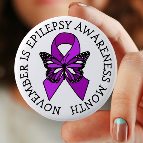 November is Epilepsy Awareness Month Button