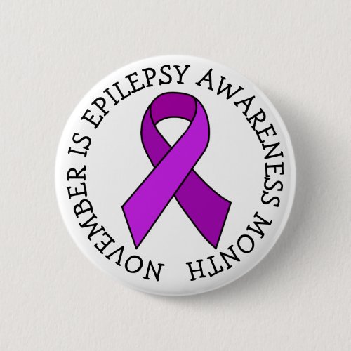 November is Epilepsy Awareness Month  Button