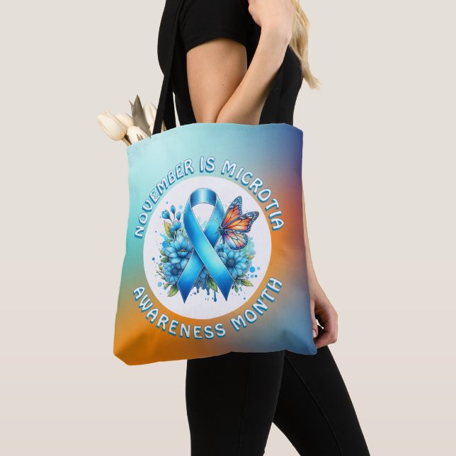 November is Microtia Awareness Month and Day Tote Bag (Close Up)