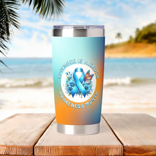 November is Microtia Awareness Month  Insulated Tumbler (Beach (Rotated))