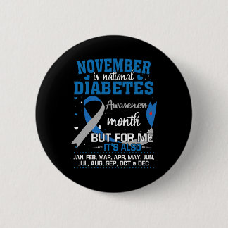 November Is National Diabetes Awareness Month  Button