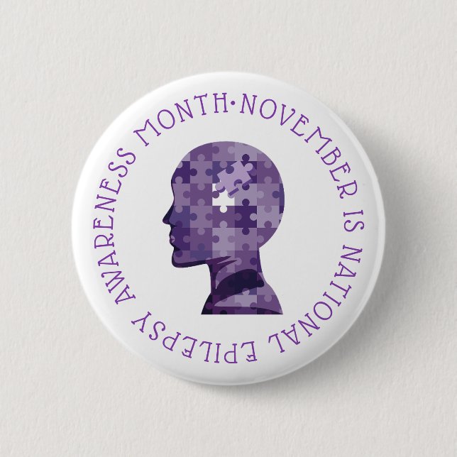 NOVEMBER IS NATIONAL EPILEPSY AWARENESS MONTH BUTTON (Front)
