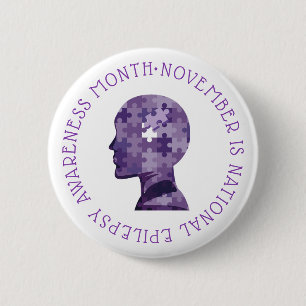 NOVEMBER IS NATIONAL EPILEPSY AWARENESS MONTH BUTTON
